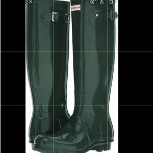 Olive green hunter boots